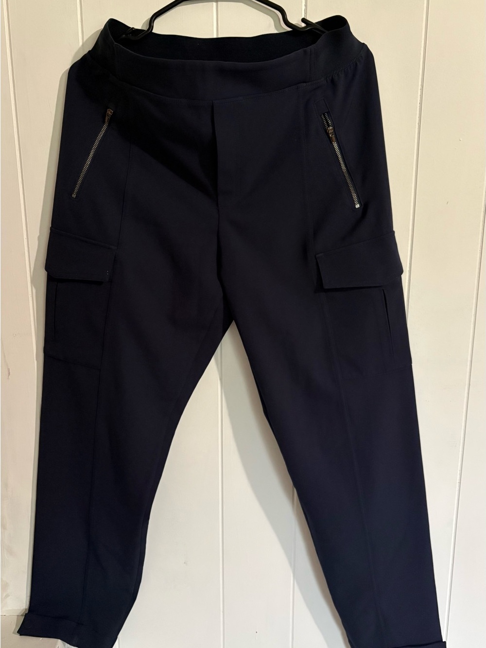 Athleta Navy Cargo Jogger with Zip Pockets